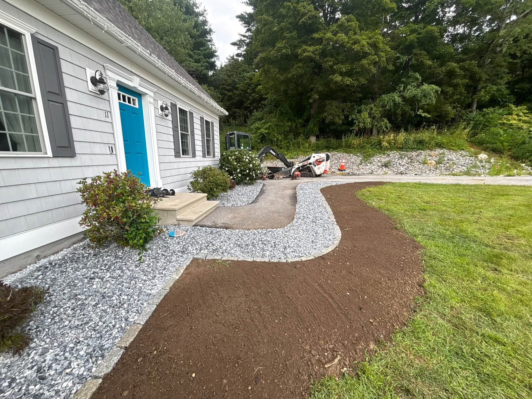 After — cobblestone border detail, Spencer, MA